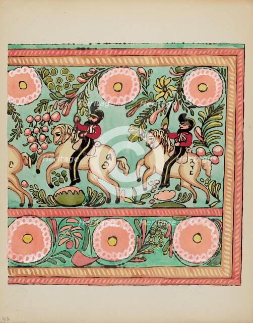 Plate 43: Painted Chest Design: From Portfolio "Spanish Colonial Designs of New Mexico", 1935/1942. Creator: Unknown.