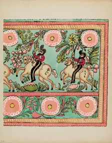 Plate 43: Painted Chest Design: From Portfolio "Spanish Colonial Designs of New Mexico", 1935/1942. Creator: Unknown