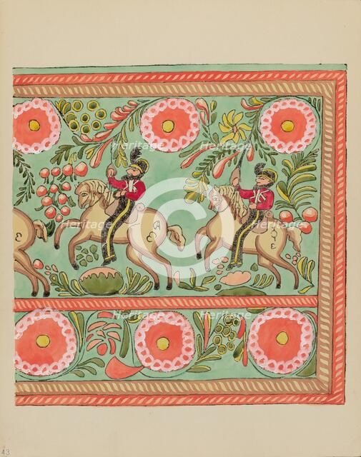 Plate 43: Painted Chest Design: From Portfolio "Spanish Colonial Designs of New Mexico", 1935/1942. Creator: Unknown.