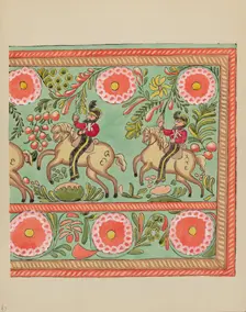 Plate 43: Painted Chest Design: From Portfolio "Spanish Colonial Designs of New Mexico", 1935/1942. Creator: Unknown