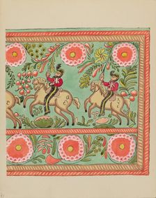 Plate 43: Painted Chest Design: From Portfolio "Spanish Colonial Designs of New Mexico", 1935/1942. Creator: Unknown