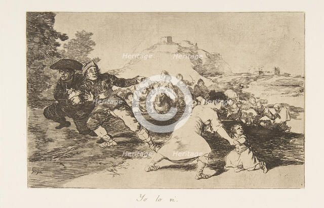 Plate 44 from 'The Disasters of War' (Los Desastres de la Guerra): 'I saw..., 1810 (published 1863). Creator: Francisco Goya.