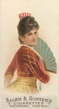 Plate 44, from the Fans of the Period series (N7) for Allen & Ginter Cigarettes Brands, 1889. Creator: Allen & Ginter