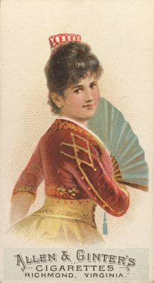 Plate 44, from the Fans of the Period series (N7) for Allen & Ginter Cigarettes Brands, 1889. Creator: Allen & Ginter