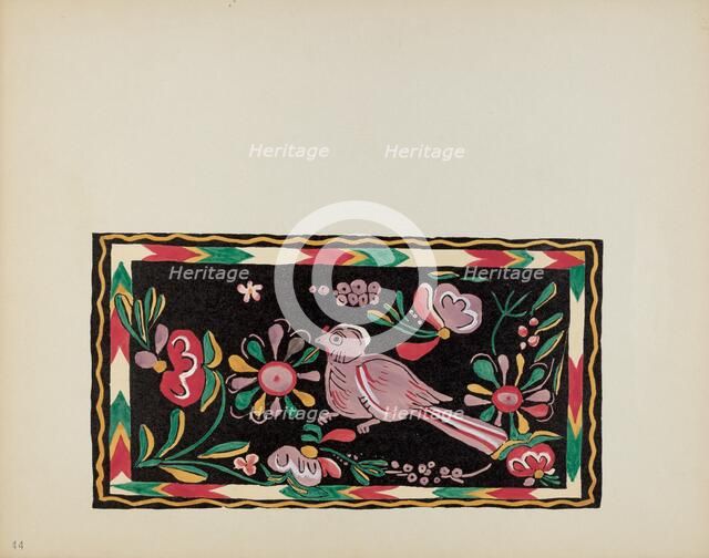 Plate 44: Painted Chest Design: From Portfolio "Spanish Colonial Designs of New Mexico", 1935/1942. Creator: Unknown.