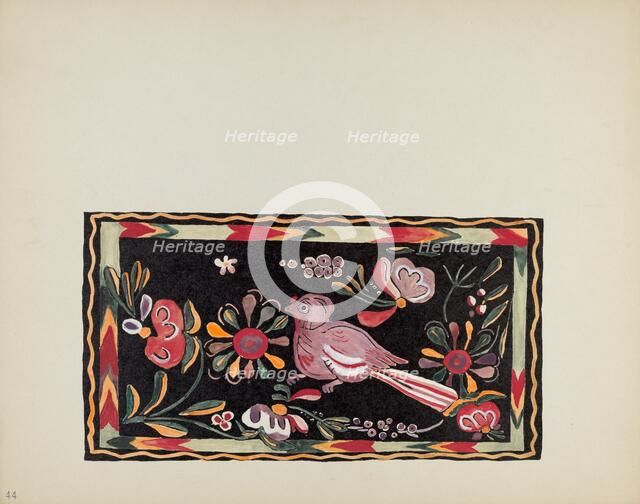 Plate 44: Painted Chest Design: From Portfolio "Spanish Colonial Designs of New Mexico", 1935/1942. Creator: Unknown.