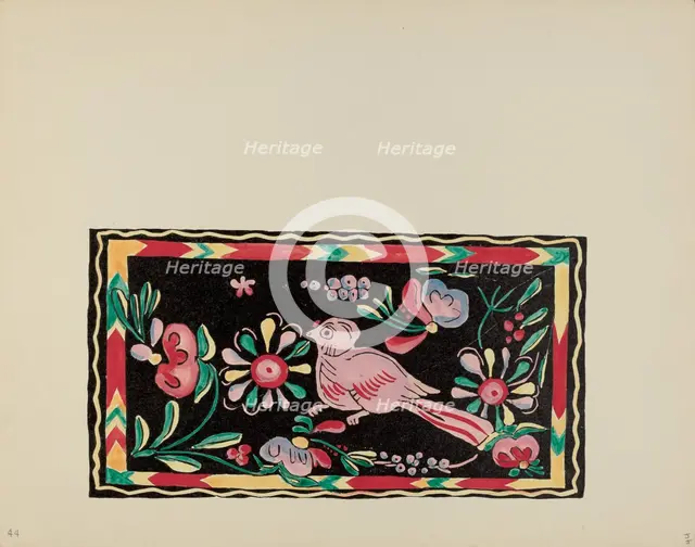 Plate 44: Painted Chest Designs: From Portfolio "Spanish Colonial Designs of New Mexico", 1935/1942. Creator: Unknown.