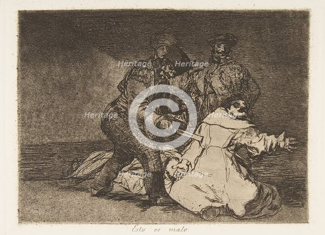 Plate 46 from 'The Disasters of War' (Los Desastres de la Guerra): 'This ..., 1810 (published 1863). Creator: Francisco Goya.