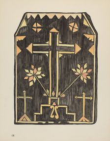Plate 46: Straw Applique Design: From Portfolio "Spanish Colonial Designs of New Mexico", 1935/1942. Creator: Unknown