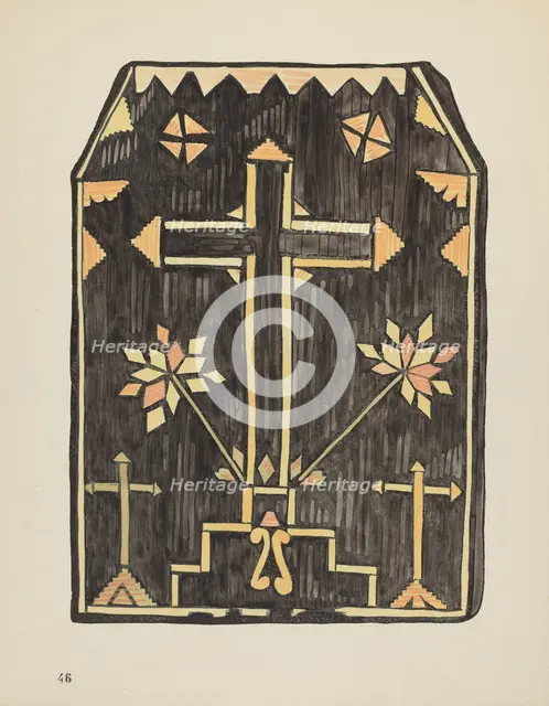 Plate 46: Straw Applique Design: From Portfolio "Spanish Colonial Designs of New Mexico", 1935/1942. Creator: Unknown.