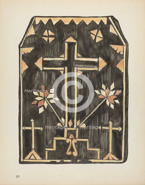Plate 46: Straw Applique Design: From Portfolio "Spanish Colonial Designs of New Mexico", 1935/1942. Creator: Unknown.