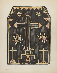 Plate 46: Straw Applique Design: From Portfolio "Spanish Colonial Designs of New Mexico", 1935/1942. Creator: Unknown