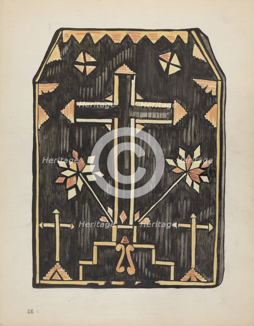 Plate 46: Straw Applique Design: From Portfolio "Spanish Colonial Designs of New Mexico", 1935/1942. Creator: Unknown.
