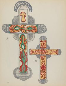 Plate 47: Crosses of Tin: From Portfolio "Spanish Colonial Designs of New Mexico", 1935/1942. Creator: Unknown