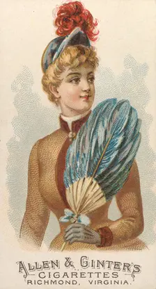 Plate 47, from the Fans of the Period series (N7) for Allen & Ginter Cigarettes Brands, 1889. Creator: Allen & Ginter