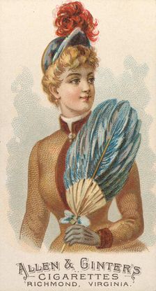 Plate 47, from the Fans of the Period series (N7) for Allen & Ginter Cigarettes Brands, 1889. Creator: Allen & Ginter