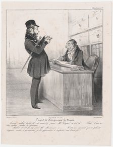 Plate 47: L'agent de change, après la Bourse, 1838 Creator: Honore Daumier
