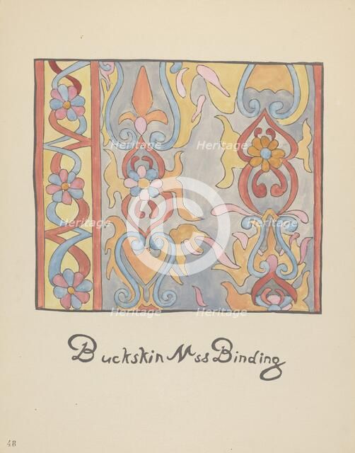 Plate 48: Buckskin Design: From Portfolio "Spanish Colonial Designs of New Mexico", 1935/1942. Creator: Unknown.