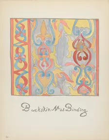 Plate 48: Buckskin Design: From Portfolio "Spanish Colonial Designs of New Mexico", 1935/1942. Creator: Unknown