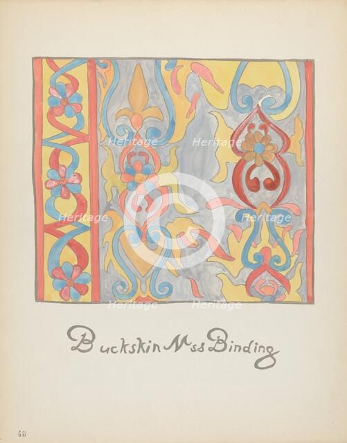 Plate 48: Buckskin Design: From Portfolio "Spanish Colonial Designs of New Mexico", 1935/1942. Creator: Unknown.