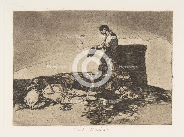 Plate 48 from 'The Disasters of War' (Los Desastres de la Guerra): 'Cr..., 1811-12 (published 1863). Creator: Francisco Goya.