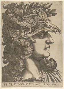 Plate 5: Tiberius Claudius in profile to the right, from The Twelve Caesars 1610-40. Creator: Anon