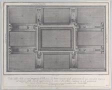 Plate 5: view of the ceiling with its ornaments and frescoed paintings, 1756. Creators: Bartolomeo Crivellari, Angelo Carboni