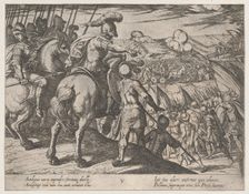 Plate 5: Alexander Directing a Battle, from The Deeds of Alexander the Great, 1608., Creator: Antonio Tempesta