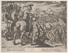 Plate 5: Alexander Directing a Battle, from The Deeds of Alexander the Great, 1608., Creator: Antonio Tempesta
