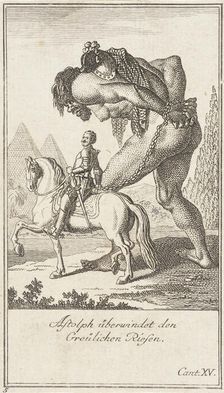 Plate 5 for Ariosto's Orlando Furioso 1772. Creators: Daniel Nikolaus Chodowiecki, Daniel Berger