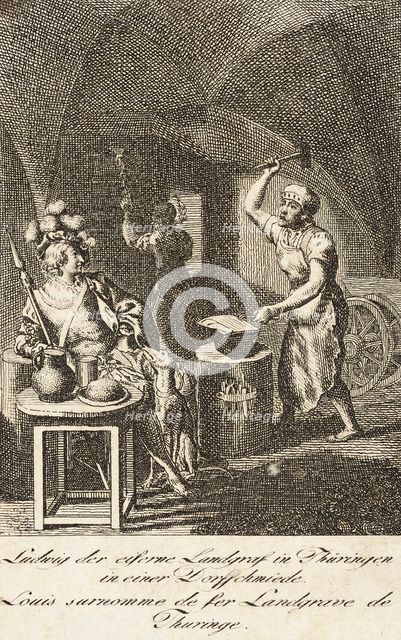 Plate 5 for 'History of the Middle Ages', 1793. Creators: Daniel Nikolaus Chodowiecki, Eberhard Siegfried Henne.