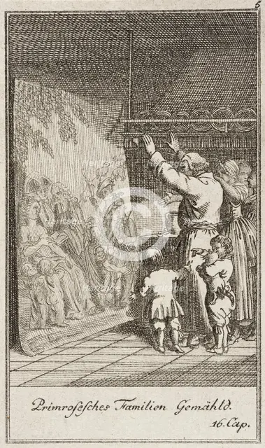 Plate 5 for Oliver Goldsmith's 'The Vicar of Wakefield', 1776. Creator: Daniel Berger.