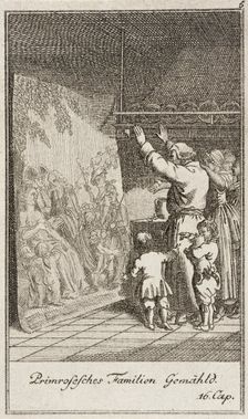 Plate 5 for Oliver Goldsmith's The Vicar of Wakefield 1776. Creator: Daniel Berger