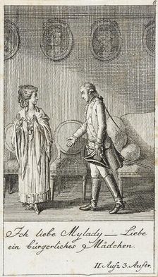 Plate 5 for Schiller's Intrigue and Love 1785. Creator: Daniel Nikolaus Chodowiecki