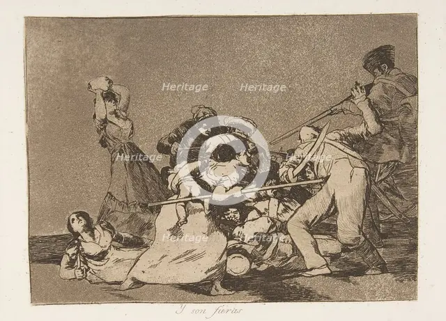 Plate 5 from 'The Disasters of War' (Los Desastres de la Guerra): 'And t..., 1810 ( published 1863). Creator: Francisco Goya.