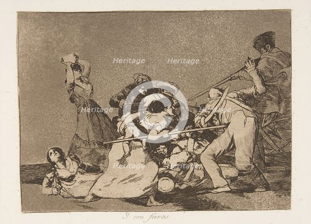 Plate 5 from 'The Disasters of War' (Los Desastres de la Guerra): 'And t..., 1810 ( published 1863). Creator: Francisco Goya.