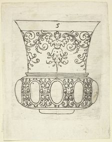 Plate 5, from XX Stuck zum (ornamental designs for goblets and beakers), 1601. Creator: Master AP