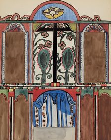 Plate 5: Main Altarpiece, Santa Cruz: From Portfolio "Spanish Colonial Designs of New Mexico", 1935/ Creator: Unknown