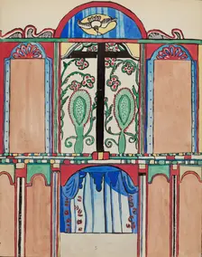 Plate 5: Main Altarpiece, Santa Cruz: From Portfolio "Spanish Colonial Designs of New Mexico", 1935/ Creator: Unknown