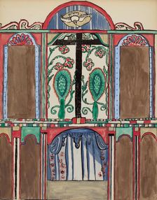 Plate 5: Main Altarpiece, Santa Cruz: From Portfolio "Spanish Colonial Designs of New Mexico", 1935/ Creator: Unknown