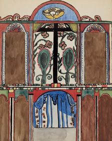 Plate 5: Main Altarpiece, Santa Cruz: From Portfolio "Spanish Colonial Designs of New Mexico", 1935/ Creator: Unknown