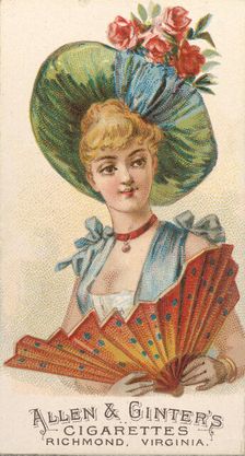 Plate 50, from the Fans of the Period series (N7) for Allen & Ginter Cigarettes Brands, 1889. Creator: Allen & Ginter