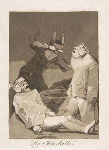 Plate 50 from Los Caprichos': The Chinchillas (Los Chinchillas.), 1799. Creator: Francisco Goya