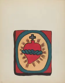Plate 50: Sacred Heart: From Portfolio "Spanish Colonial Designs of New Mexico", 1935/1942. Creator: Unknown