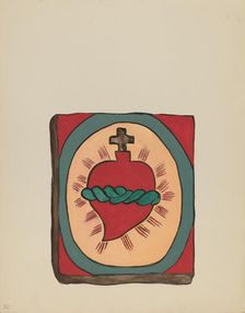 Plate 50: Sacred Heart: From Portfolio "Spanish Colonial Designs of New Mexico", 1935/1942. Creator: Unknown