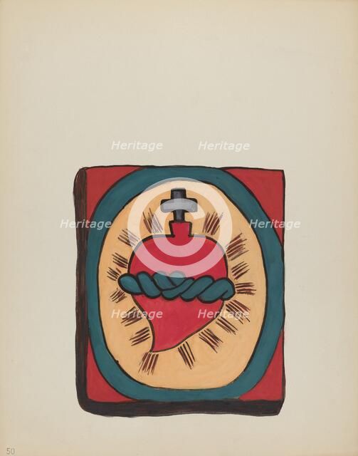 Plate 50: Sacred Heart: From Portfolio "Spanish Colonial Designs of New Mexico", 1935/1942. Creator: Unknown.