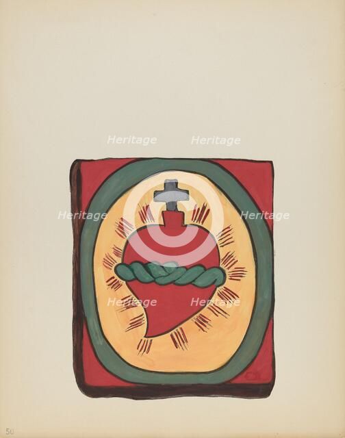 Plate 50: Sacred Heart: From Portfolio "Spanish Colonial Designs of New Mexico", 1935/1942. Creator: Unknown.