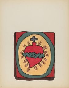 Plate 50: Sacred Heart: From Portfolio "Spanish Colonial Designs of New Mexico", 1935/1942. Creator: Unknown