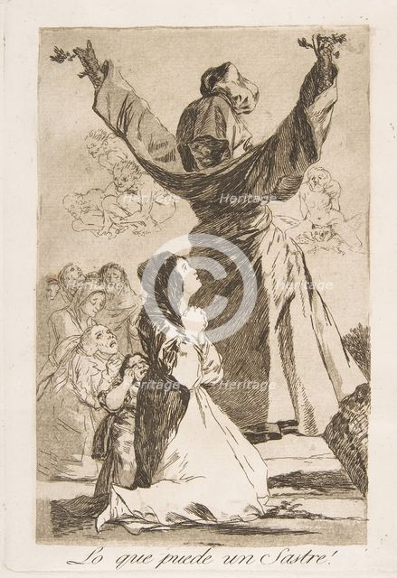 Plate 52 from 'Los Caprichos': What a tailor can do! (Lo que puede un Sastre!), 1799. Creator: Francisco Goya.