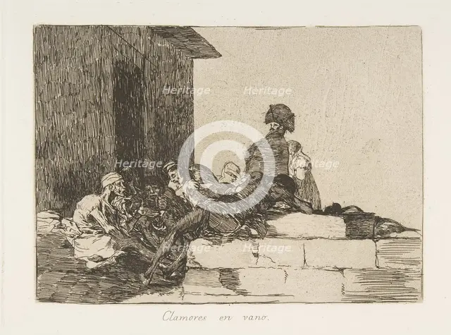 Plate 54 from 'The Disasters of War' (Los Desastres de la Guerra): 'Ap..., 1811-12 (published 1863). Creator: Francisco Goya.
